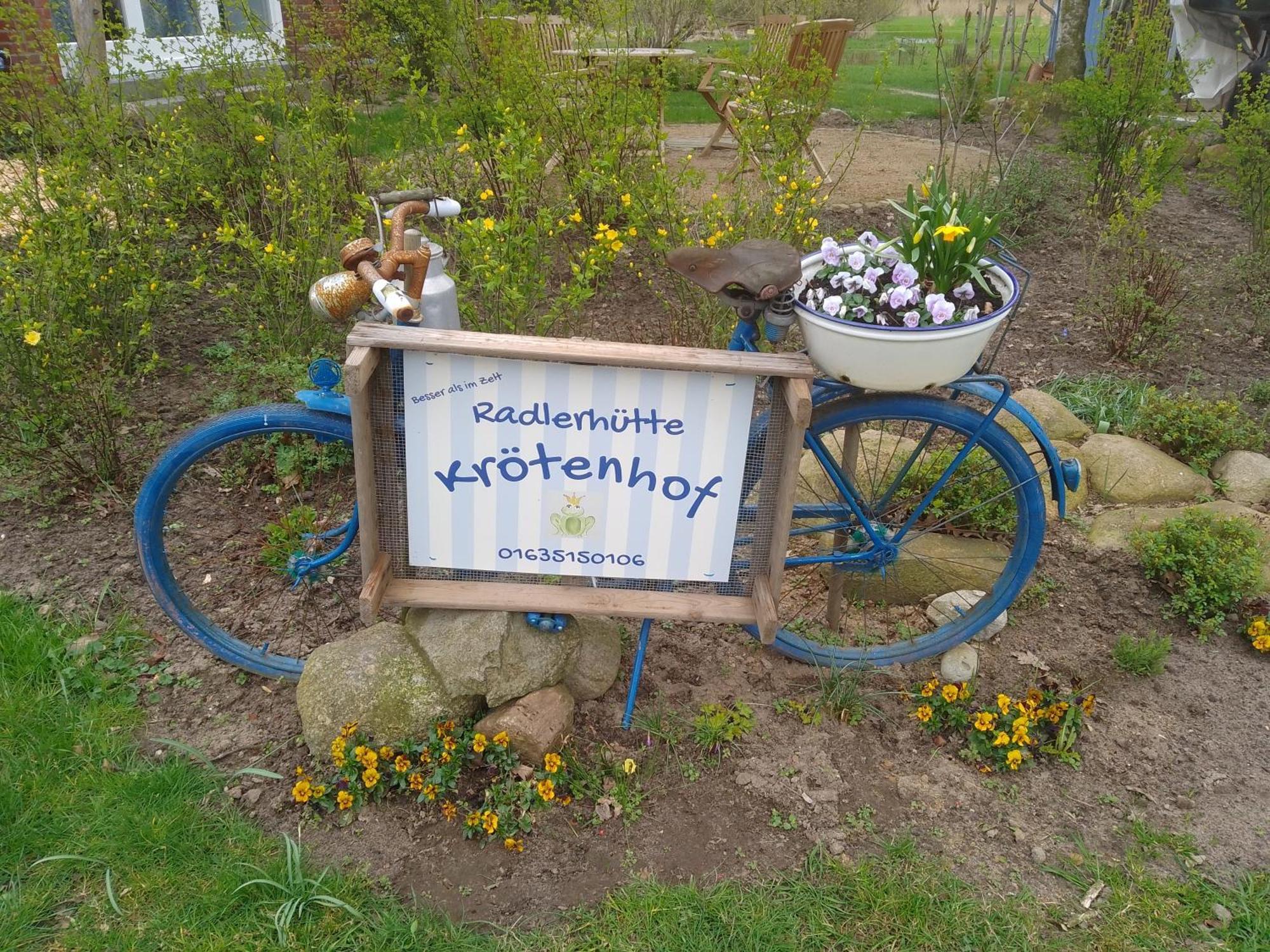 Huette Kroetenhof, Radfahrer Uebernachtung Barforde